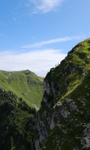 Preview wallpaper mountains, rocks, moss, sky, nature