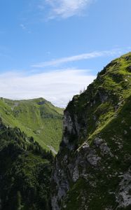 Preview wallpaper mountains, rocks, moss, sky, nature