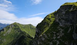 Preview wallpaper mountains, rocks, moss, sky, nature