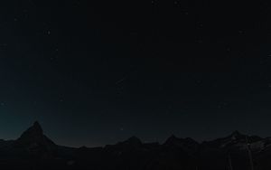 Preview wallpaper mountains, rocks, night, starry sky, stars