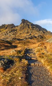 Preview wallpaper mountains, rocks, path, nature