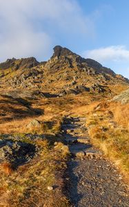 Preview wallpaper mountains, rocks, path, nature