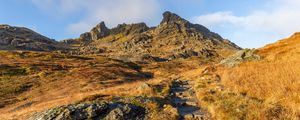 Preview wallpaper mountains, rocks, path, nature