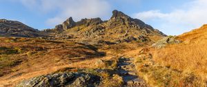 Preview wallpaper mountains, rocks, path, nature