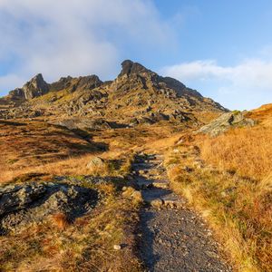 Preview wallpaper mountains, rocks, path, nature