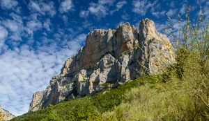 Preview wallpaper mountains, rocks, path, courses, grass