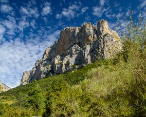 Preview wallpaper mountains, rocks, path, courses, grass