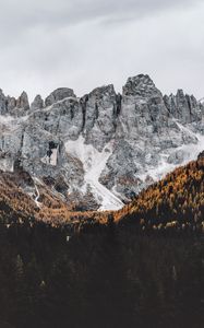 Preview wallpaper mountains, rocks, peak, forest, landscape