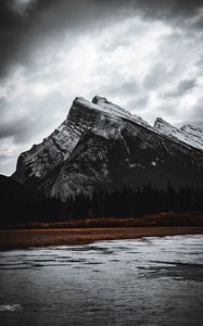 Preview wallpaper mountains, rocks, peak, lake