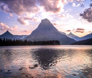 Preview wallpaper mountains, rocks, peak, lake, stones