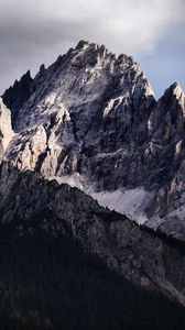 Preview wallpaper mountains, rocks, peak, slope, forest