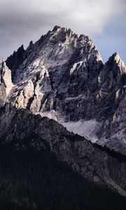 Preview wallpaper mountains, rocks, peak, slope, forest