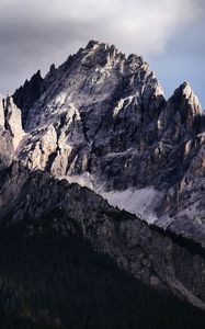 Preview wallpaper mountains, rocks, peak, slope, forest