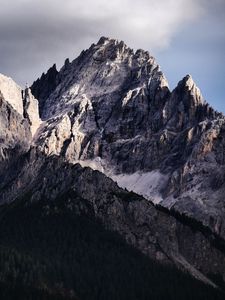 Preview wallpaper mountains, rocks, peak, slope, forest