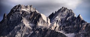 Preview wallpaper mountains, rocks, peak, slope, forest