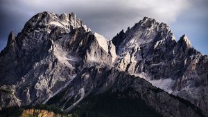 Preview wallpaper mountains, rocks, peak, slope, forest