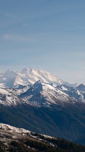 Preview wallpaper mountains, rocks, peak, slope, snow