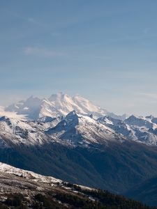 Preview wallpaper mountains, rocks, peak, slope, snow