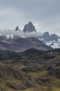 Preview wallpaper mountains, rocks, peaks, cloud, landscape