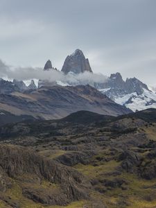 Preview wallpaper mountains, rocks, peaks, cloud, landscape