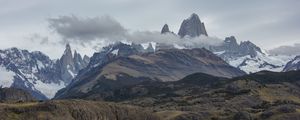 Preview wallpaper mountains, rocks, peaks, cloud, landscape