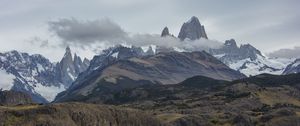 Preview wallpaper mountains, rocks, peaks, cloud, landscape