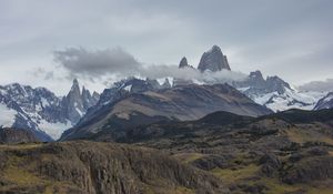 Preview wallpaper mountains, rocks, peaks, cloud, landscape