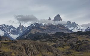 Preview wallpaper mountains, rocks, peaks, cloud, landscape