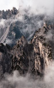 Preview wallpaper mountains, rocks, peaks, clouds, mountain range