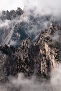 Preview wallpaper mountains, rocks, peaks, clouds, mountain range