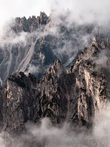 Preview wallpaper mountains, rocks, peaks, clouds, mountain range