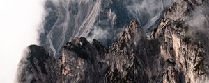 Preview wallpaper mountains, rocks, peaks, clouds, mountain range