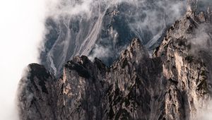 Preview wallpaper mountains, rocks, peaks, clouds, mountain range