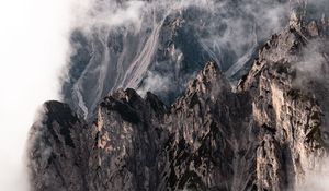 Preview wallpaper mountains, rocks, peaks, clouds, mountain range