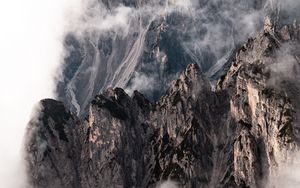 Preview wallpaper mountains, rocks, peaks, clouds, mountain range