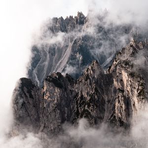 Preview wallpaper mountains, rocks, peaks, clouds, mountain range
