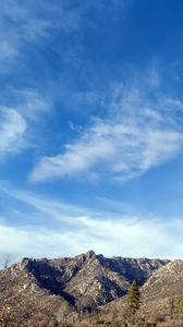 Preview wallpaper mountains, rocks, peaks, sky, clouds