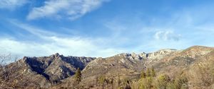 Preview wallpaper mountains, rocks, peaks, sky, clouds