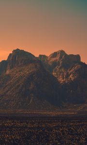 Preview wallpaper mountains, rocks, peaks, evening