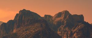 Preview wallpaper mountains, rocks, peaks, evening