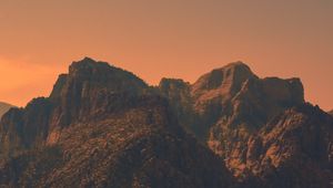 Preview wallpaper mountains, rocks, peaks, evening