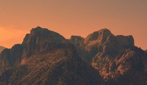 Preview wallpaper mountains, rocks, peaks, evening