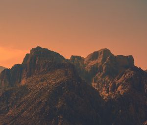 Preview wallpaper mountains, rocks, peaks, evening