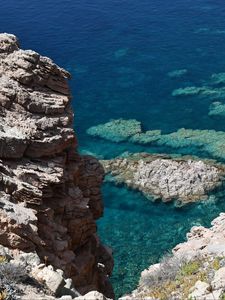 Preview wallpaper mountains, rocks, reefs, sea, nature