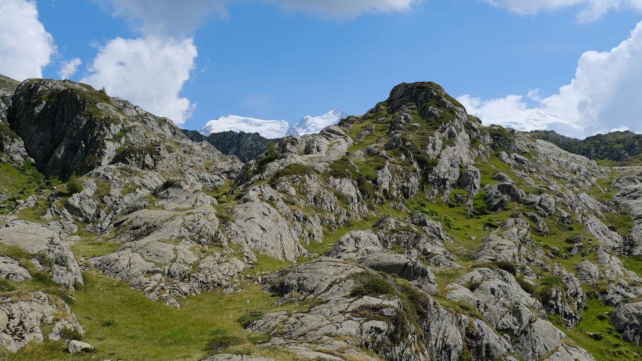 Wallpaper mountains, rocks, relief, grass, landscape