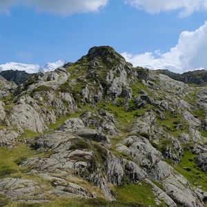 Preview wallpaper mountains, rocks, relief, grass, landscape