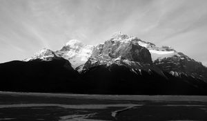 Preview wallpaper mountains, rocks, relief, shadow, snow