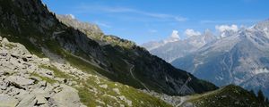 Preview wallpaper mountains, rocks, slope, shadow, landscape