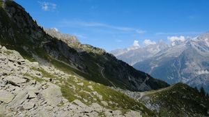 Preview wallpaper mountains, rocks, slope, shadow, landscape