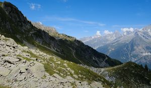 Preview wallpaper mountains, rocks, slope, shadow, landscape